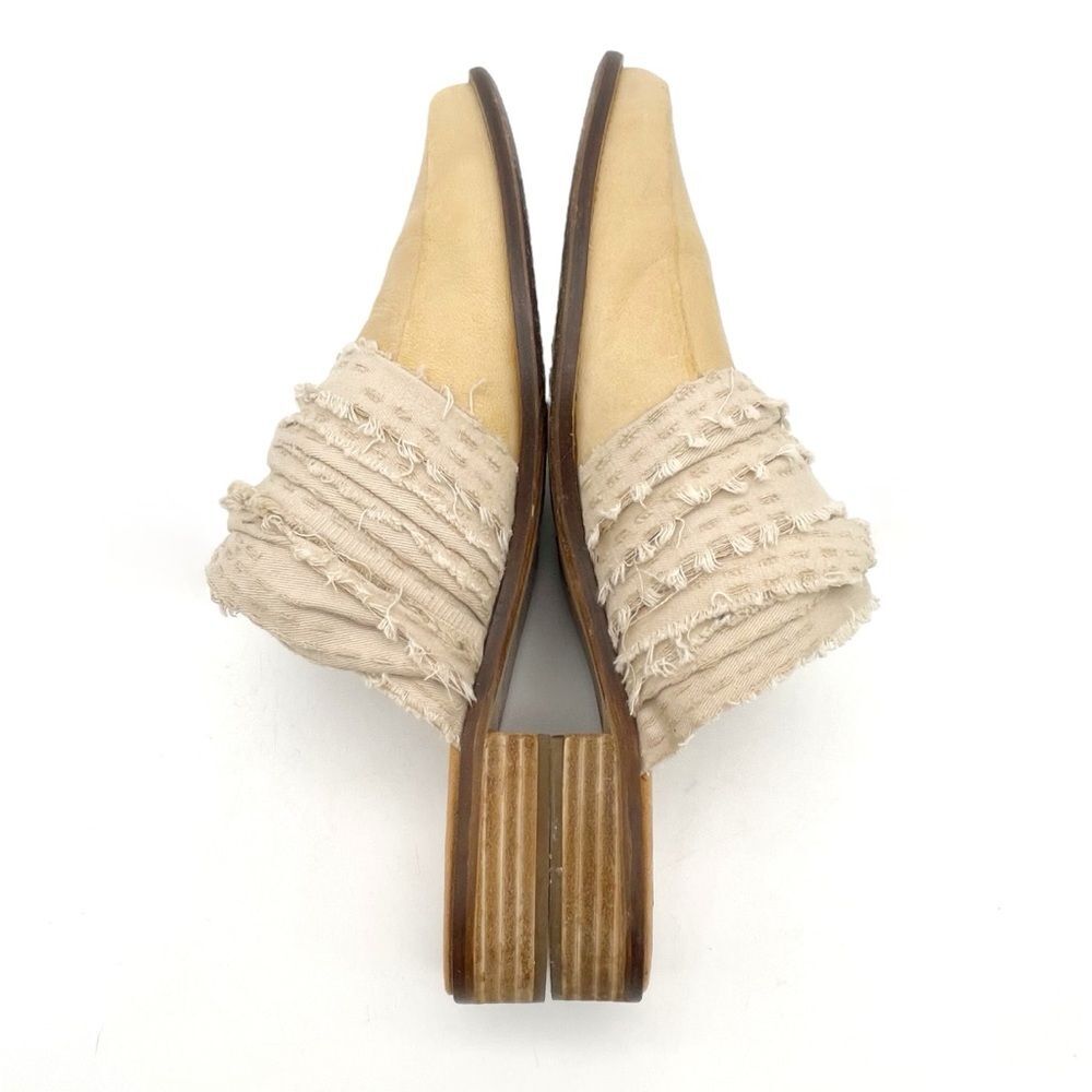 Kelsi Dagger Brooklyn Alder Mules Size 9 Tan Leather Pointed Toe Boho Slip On - Picture 11 of 15